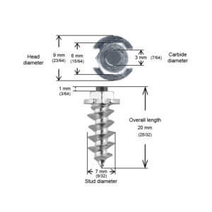 iGRiP - 18MM STANDARD STUDS, BOX OF  100